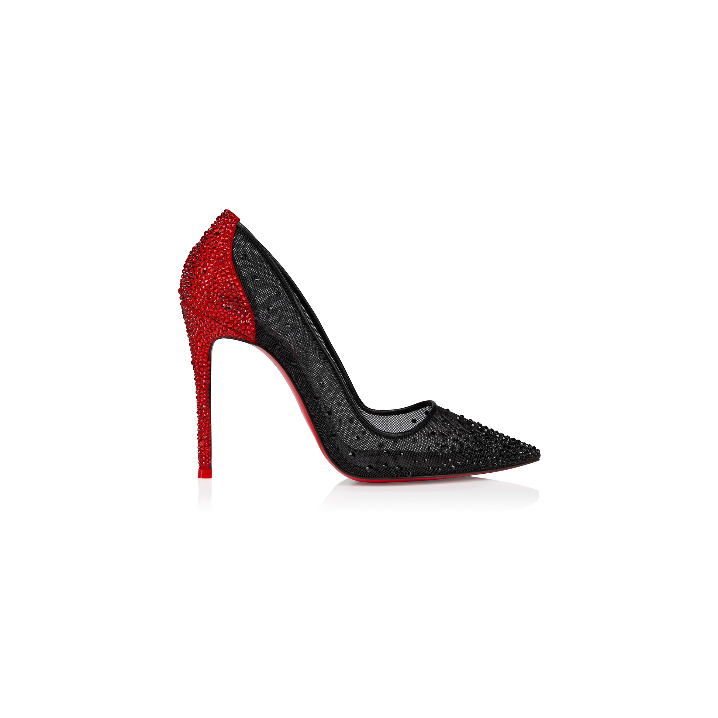 Ch**an louboutin degrastrass red carpet 100 mm pumps-mesh-black-women 1250540j686